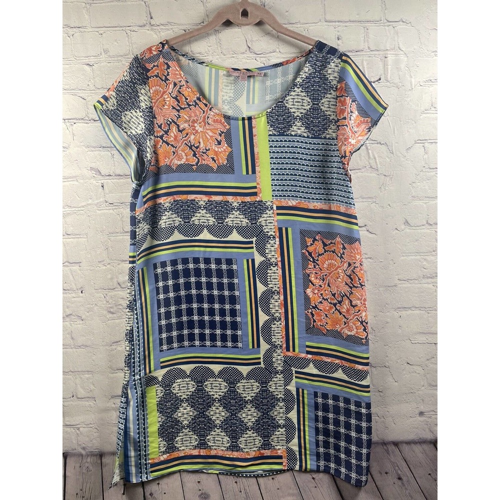 Calypso by St. Barth Patchwork Print Dress XS